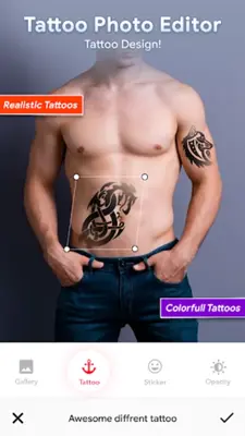 Tattoo Photo Editor android App screenshot 1